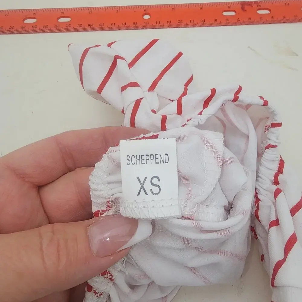 Dog Pajamas Size XS I love my daddy white with red stripes